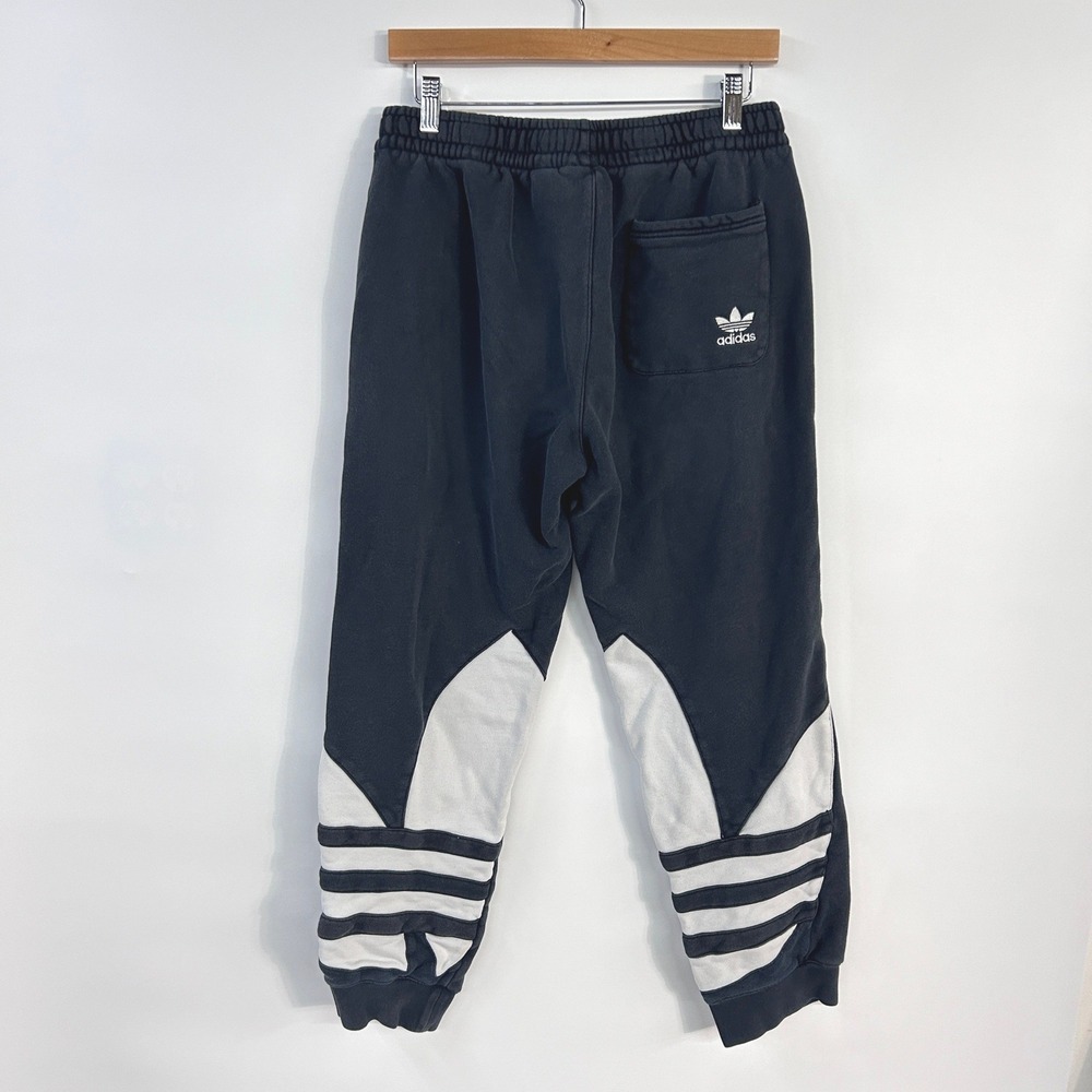 Adidas Originals Big Trefoil Sweatpants Mens M Black White Joggers Streetwear